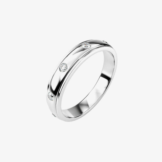 Silver Spinning Minimal Eternity Band Ring